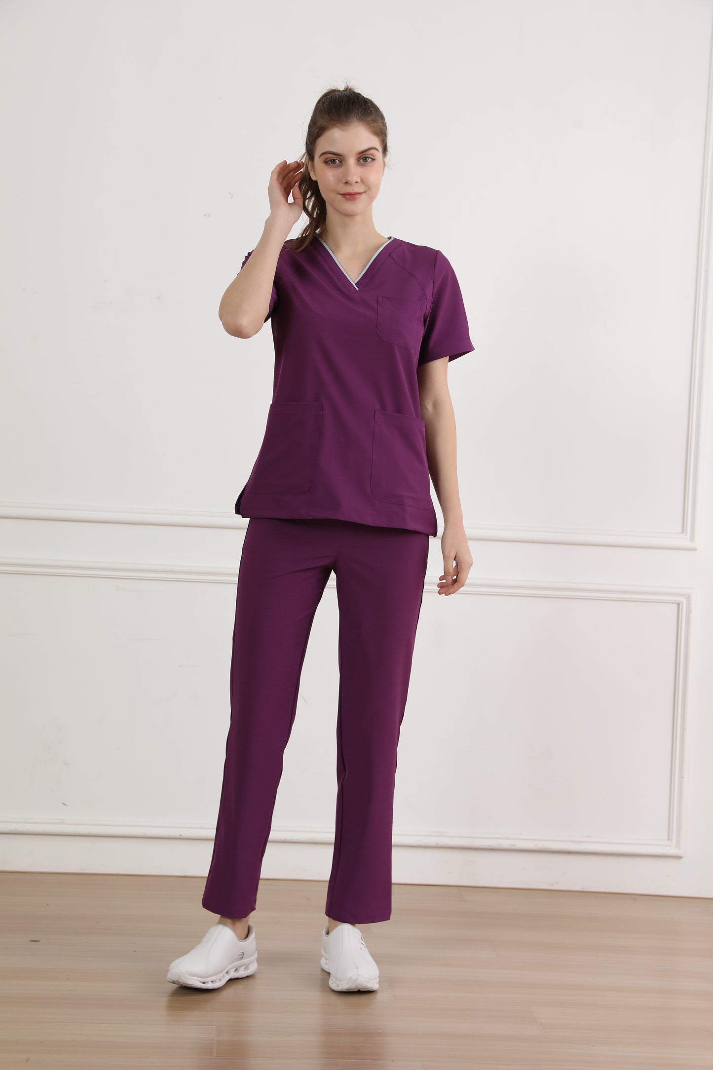 Hi doooooc Motion Flex Scrub Set — Burgundy