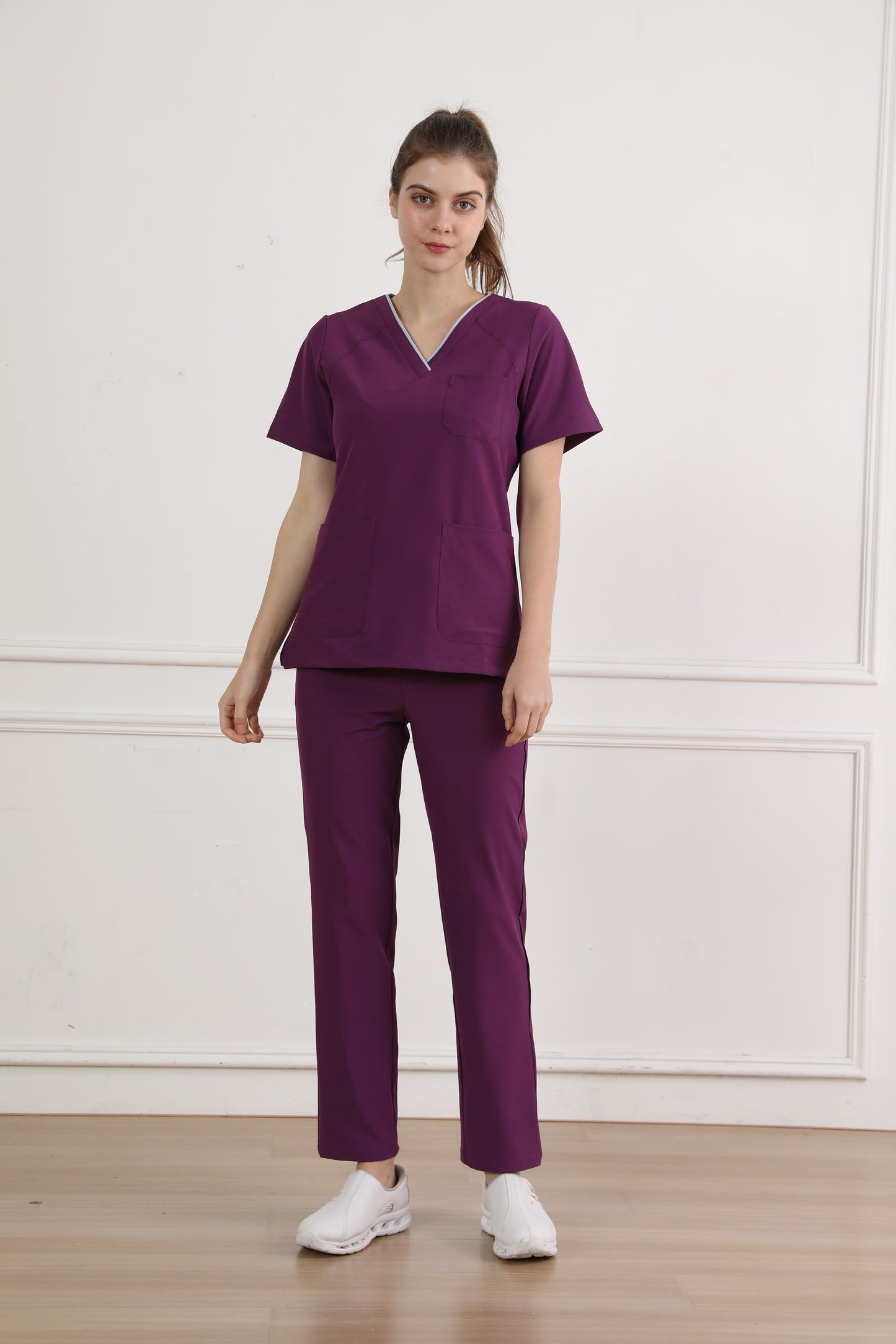 Hi doooooc Motion Flex Scrub Set — Burgundy