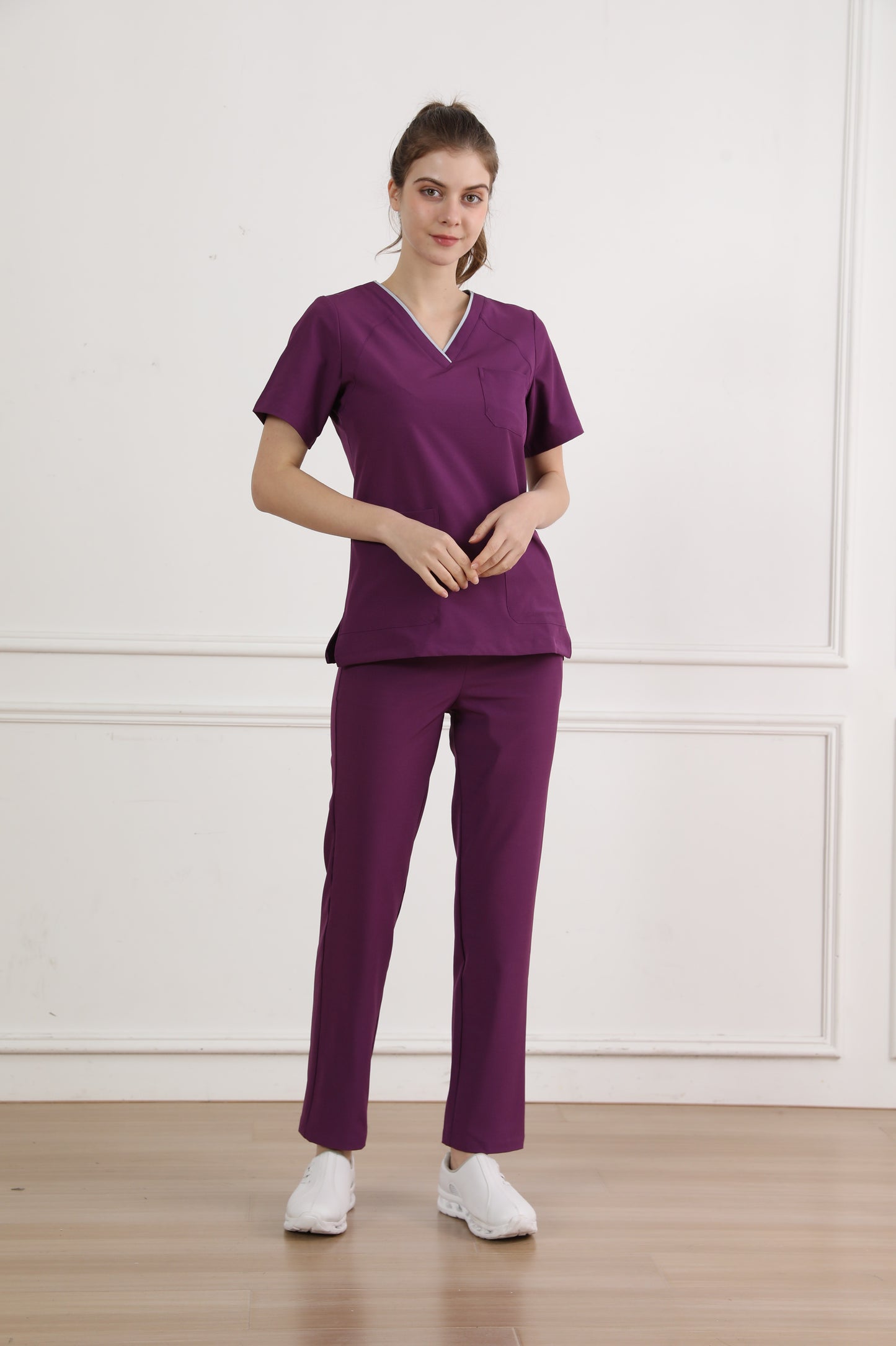 Hi doooooc Motion Flex Scrub Set — Burgundy