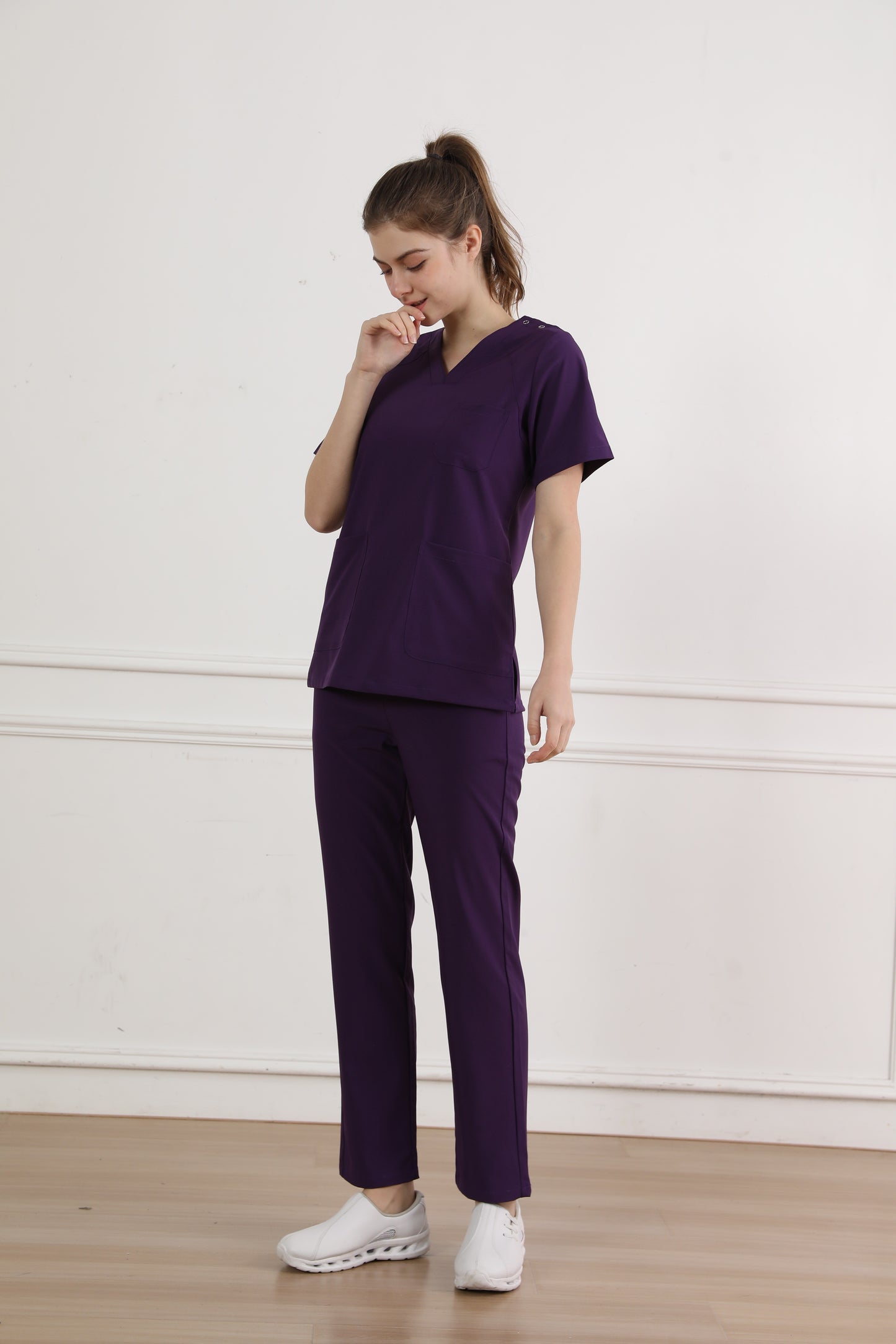 Hi doooooc Motion Flex Scrub Set — Grape Purple