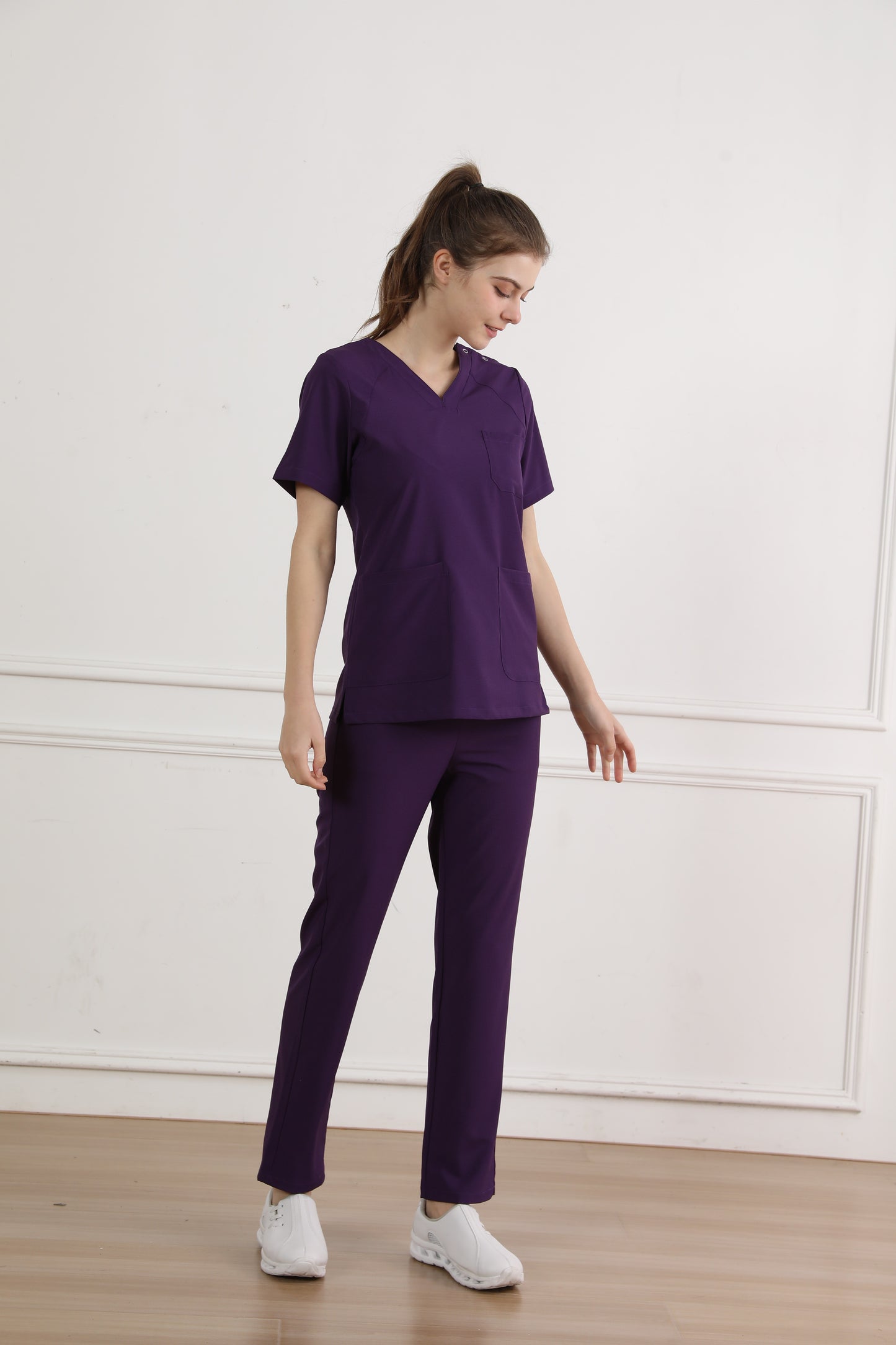 Hi doooooc Motion Flex Scrub Set — Grape Purple