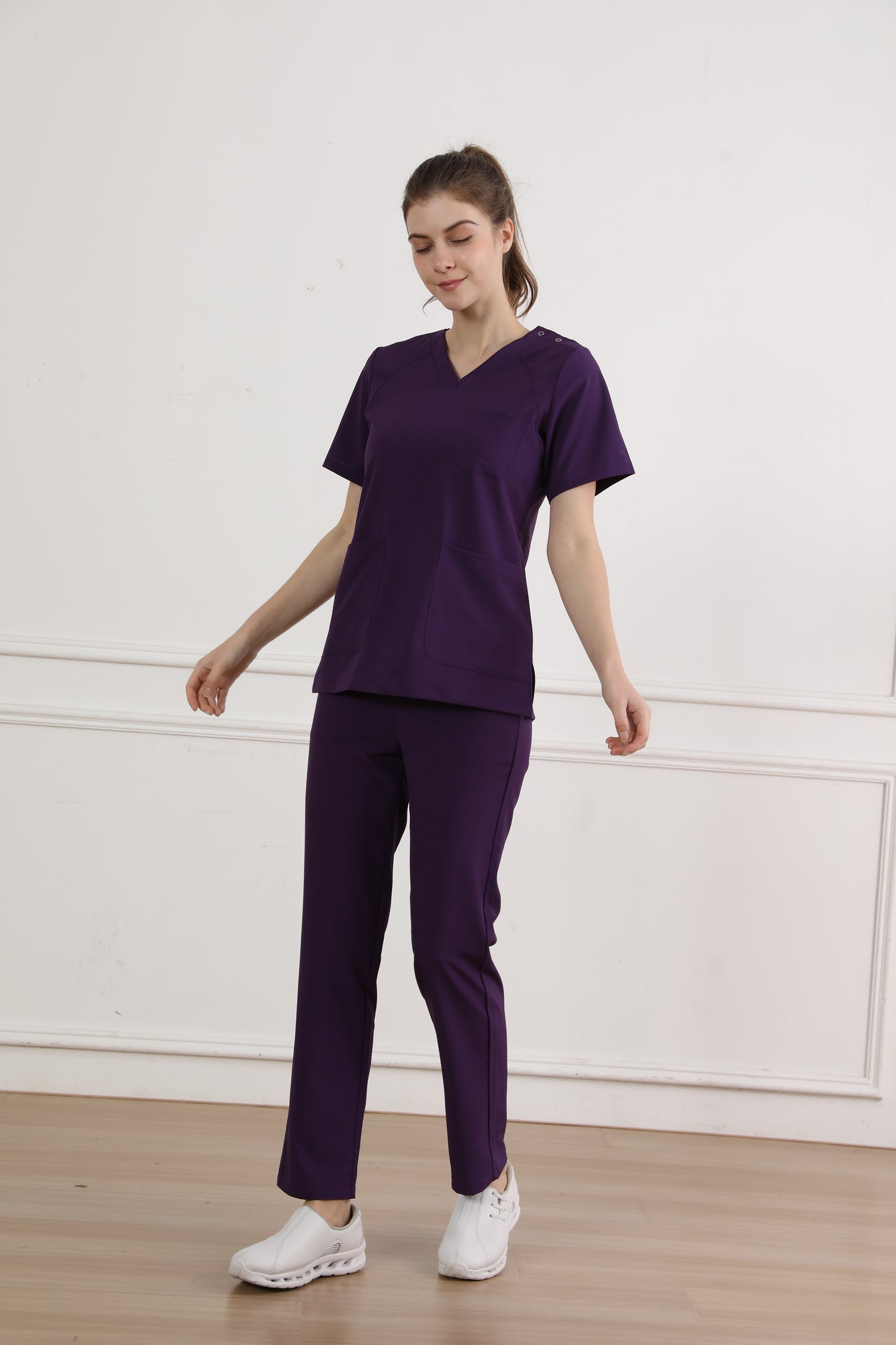 Hi doooooc Motion Flex Scrub Set — Grape Purple