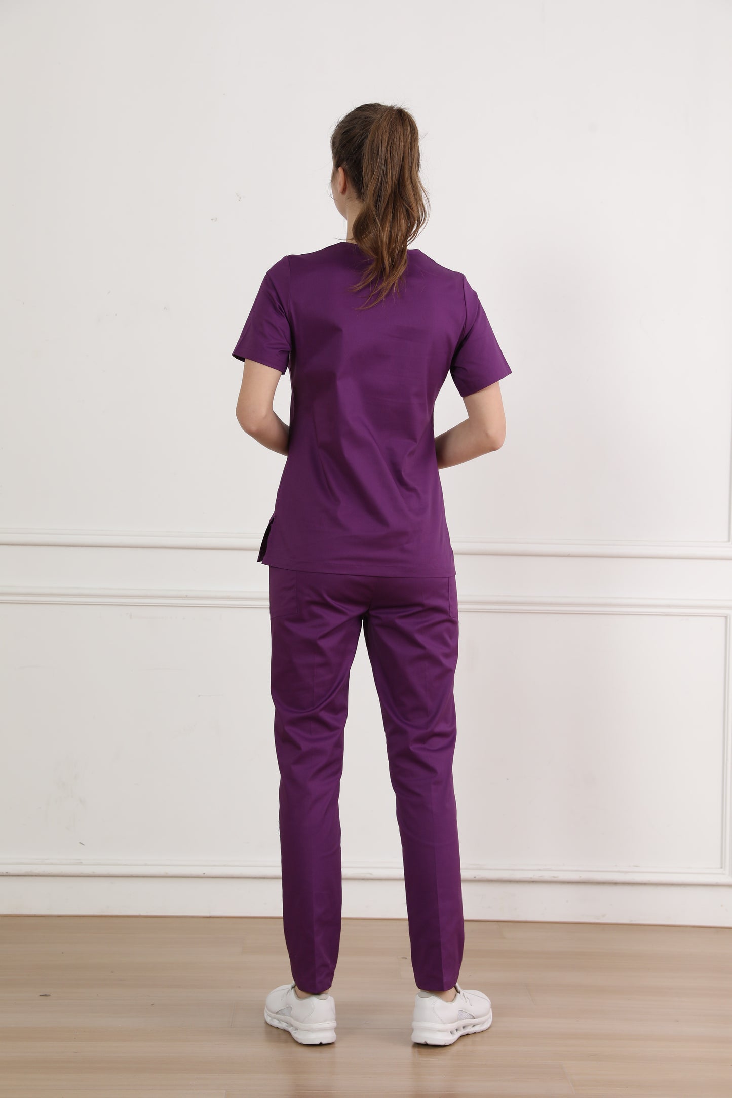 Hi doooooc Classic Plus Scrub Set — Burgundy
